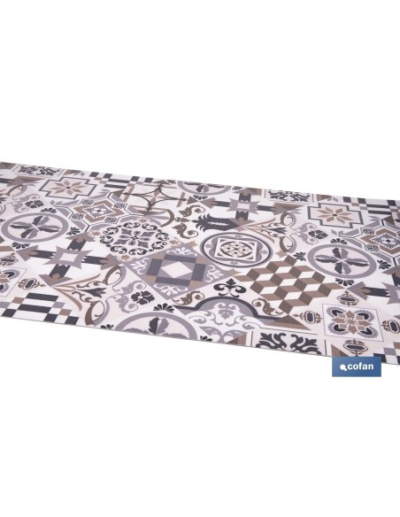 ROLLO DE ALFOMBRA VINILICA DISEÑO ARABESCO 84% VINILO 16% POLIESTER 52 X 20 M