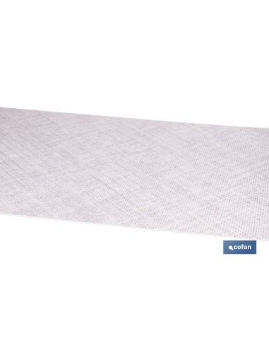 ROLLO DE ALFOMBRA VINÍLICA CON EFECTO JASPEADO GRIS CLARO 84% VINILO 16% POLIÉSTER 52 CM X 20 M