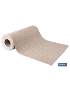 ROLLO DE ALFOMBRA VINÍLICA CON EFECTO JASPEADO BEIGE 84% VINILO 16% POLIÉSTER 52 CM X 20 M