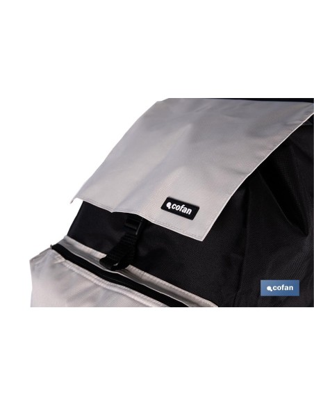 CARRO DE LA COMPRA NEGRO Y BEIGE PLEGABLE DE ALUMINIO CON 2 RUEDAS GRANDES 43 L