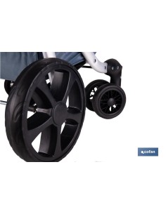 CARRO DE LA COMPRA GRIS ABATIBLE DE ALUMINIO CON 6 RUEDAS GIRATORIAS 53 L 2