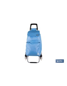 CARRO DE LA COMPRA AZUL PLEGABLE DE HIERRO CON 6 RUEDAS SUBE ESCALERAS 42 L 2