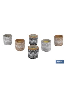 VELA AROMÁTICA DE CITRONELA MACETA DECORADA 170 G