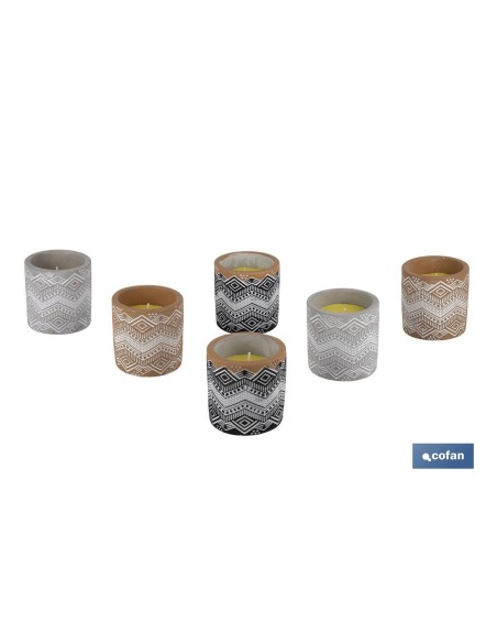 VELA AROMÁTICA DE CITRONELA MACETA DECORADA 170 G