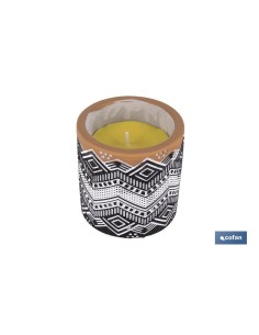 VELA AROMÁTICA DE CITRONELA MACETA DECORADA 170 G 2