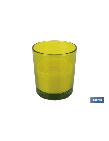VELA AROMÁTICA DE CITRONELA VASO DECORADO 200 G