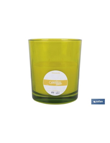 VELA AROMÁTICA DE CITRONELA VASO DECORADO 200 G