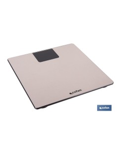 BÁSCULA DE BAÑO DIGITAL DE COLOR PIEDRA CON PANTALLA LED 30 X 30 X 2,2 CM 2