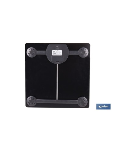 BÁSCULA DE BAÑO DIGITAL DE COLOR PIEDRA CON PANTALLA LED 30 X 30 X 2,2 CM