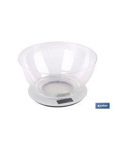 BÁSCULA DE COCINA DIGITAL CON CUENCO DE CAPACIDAD 3,8 L 10 KILOS Ø25,5 X 14 CM 2