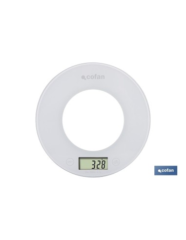 BÁSCULA DE COCINA DIGITAL CON CUENCO DE CAPACIDAD 3,8 L 10 KILOS Ø25,5 X 14 CM