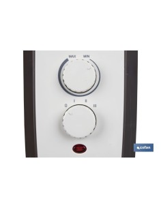 RADIADOR DE ACEITE CON TERMOSTATO REGULABLE 11 ELEMENTOS 2500 W 2