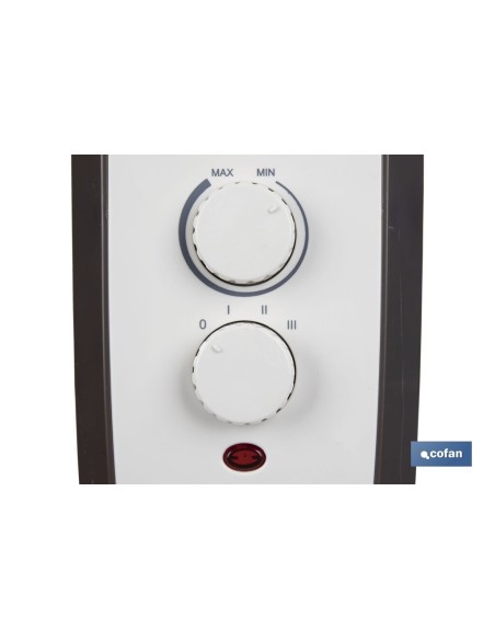 RADIADOR DE ACEITE CON TERMOSTATO REGULABLE 11 ELEMENTOS 2500 W
