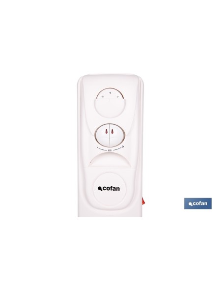 RADIADOR DE ACEITE CON TERMOSTATO REGULABLE Y VENTILADOR 7 ELEMENTOS 1500 W