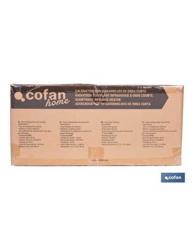 CALEFACTOR ONDA CORTA DE INFRARROJOS 1500/3000 W