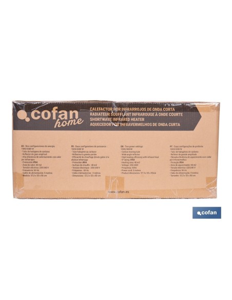 CALEFACTOR ONDA CORTA DE INFRARROJOS 1500/3000 W