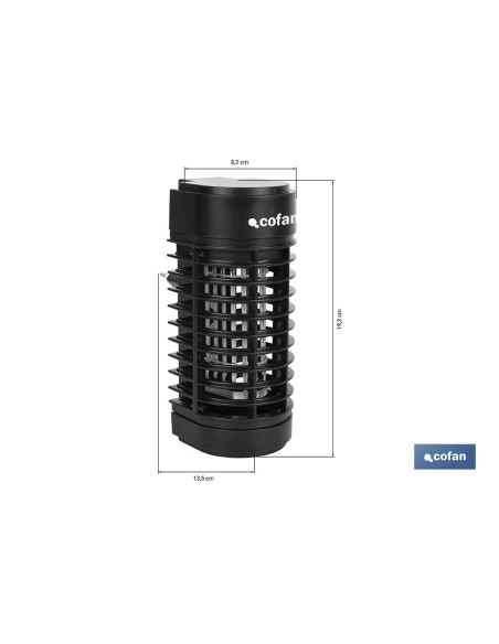 LÁMPARA LED ANTIINSECTOS DE ENCHUFE 3 W 50 M2