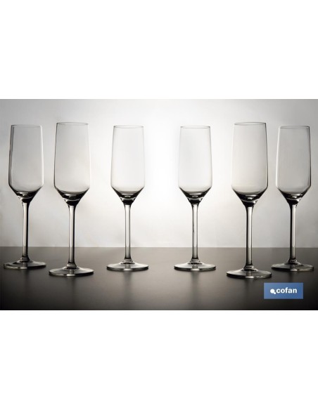 PACK DE 6 COPAS DE CHAMPAGNE 22 CL GAMA ARISVI