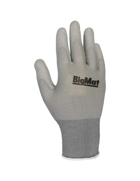 GUANTE BIGMAT PALMA PU GRIS T.8 (C) JUBA PERSO