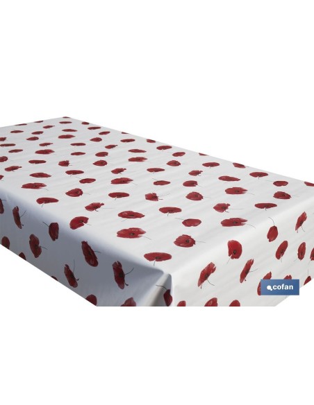 ROLLO DE HULE DISEÑO AMAPOLAS 1,40 X 20 M