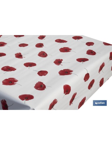 ROLLO DE HULE DISEÑO AMAPOLAS 1,40 X 20 M