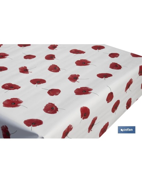 ROLLO DE HULE DISEÑO AMAPOLAS 1,40 X 20 M
