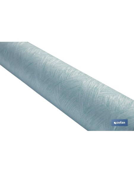 ROLLO DE MANTEL ANTIMANCHAS RESINADO TURQUESA 60 % ALGODÓN, 40 % POLIÉSTER 1,40 X 20 M