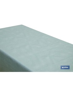 ROLLO DE MANTEL ANTIMANCHAS RESINADO TURQUESA 60 % ALGODÓN, 40 % POLIÉSTER 1,40 X 20 M 2