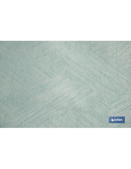 ROLLO DE MANTEL ANTIMANCHAS RESINADO TURQUESA 60 % ALGODÓN, 40 % POLIÉSTER 1,40 X 20 M