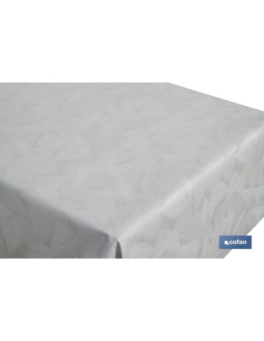 ROLLO DE MANTEL ANTIMANCHAS RESINADO FICUS 60 % ALGODÓN, 40 % POLIÉSTER 1,40 X 20 M