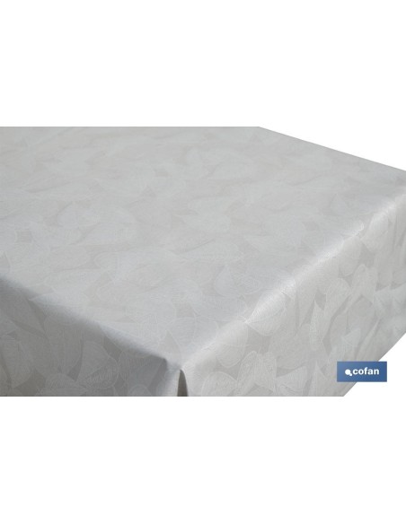 ROLLO DE MANTEL ANTIMANCHAS RESINADO FICUS 60 % ALGODÓN, 40 % POLIÉSTER 1,40 X 20 M
