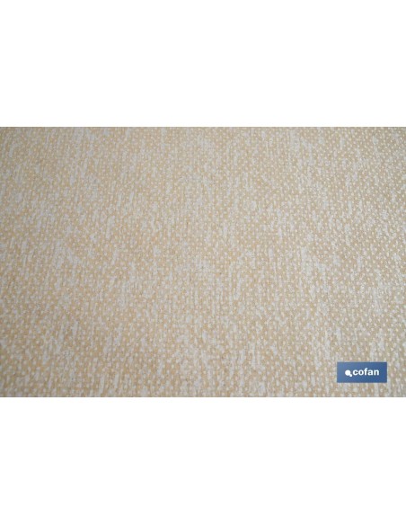 ROLLO DE MANTEL ANTIMANCHAS RESINADO TEXTURA BEIGE 60 % ALGODÓN, 40 % POLIÉSTER 1,40 X 20 M