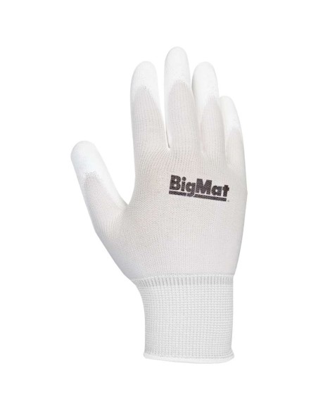 GUANTE BIGMAT PALMA PU BLANCO T.10