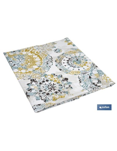 MANTEL ANTIMANCHAS MOSAICO CALIDO 1,40 X 2,50