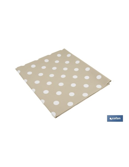 MANTEL ANTIMANCHA LUNARES BEIGE 1,40 X 2,50