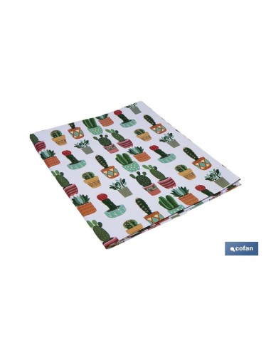MANTEL ANTIMANCHAS CACTUS 1,40 X 1,40