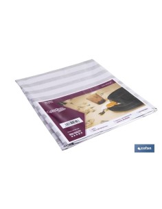 MANTEL ANTIMANCHAS RAYAS BEIGE Y BLANCAS 1,40 X 2,00 2