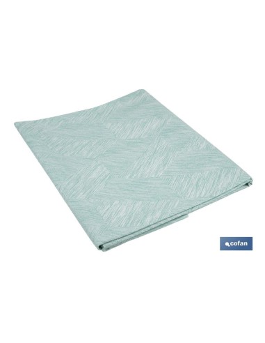 MANTEL ANTIMANCHAS RESINADO TURQUESA 1,40 x2,50m