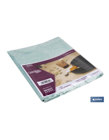 MANTEL ANTIMANCHAS RESINADO TURQUESA 1,40 x3,00m