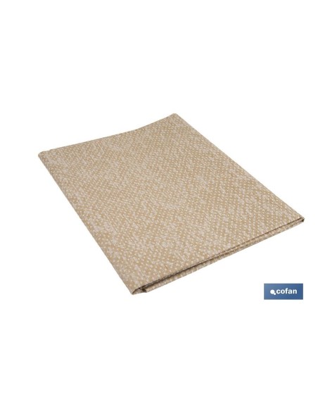 MANTEL ANTIMANCHAS RESINADO TEXTURA BEIGE 1,40 x 1,80m