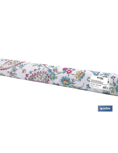 ROLLO DE HULE DISEÑO JARDÍN FLORAL 1,40 x 25 M