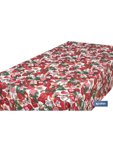 ROLLO DE MANTEL RESINADO ANTIMANCHAS ENCANTO NAVIDEÑO 75% ALGODÓN 25% POLIÉSTER 1,40 X 15 M