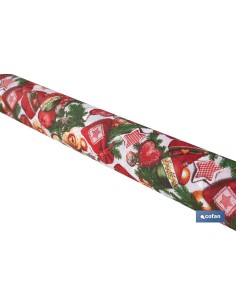 ROLLO DE MANTEL RESINADO ANTIMANCHAS ENCANTO NAVIDEÑO 75% ALGODÓN 25% POLIÉSTER 1,40 X 15 M 2