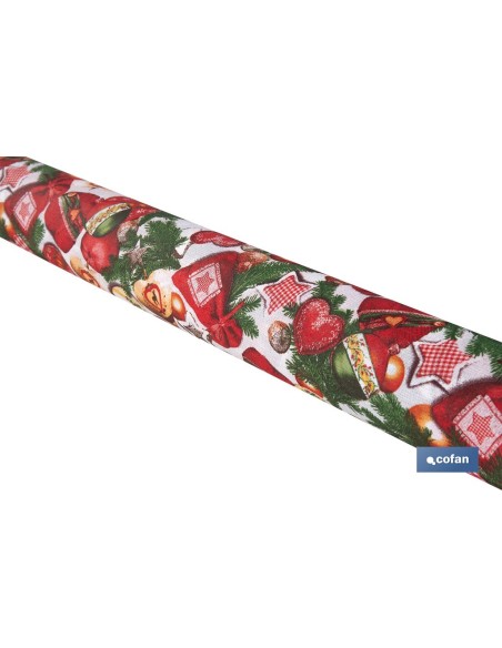 ROLLO DE MANTEL RESINADO ANTIMANCHAS ENCANTO NAVIDEÑO 75% ALGODÓN 25% POLIÉSTER 1,40 X 15 M
