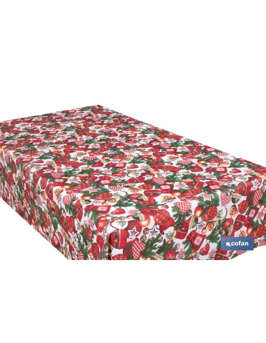 ROLLO DE MANTEL RESINADO ANTIMANCHAS ENCANTO NAVIDEÑO 75% ALGODÓN 25% POLIÉSTER 1,40 X 15 M