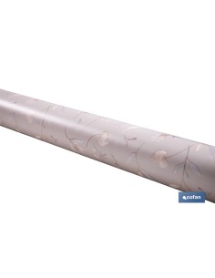 ROLLO DE HULE DISEÑO BOTÁNICO CON RAMAS DORADAS 1,40 X 20 M