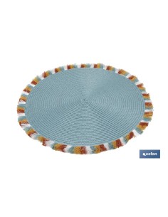BAJOPLATO REDONDO DE COLOR AZUL MEDIDA 38 CM 2