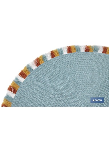 BAJOPLATO REDONDO DE COLOR AZUL MEDIDA 38 CM