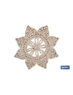 BAJOPLATO EN FORMA ESTRELLA FIBRA NATURAL MEDIDA 30 CM