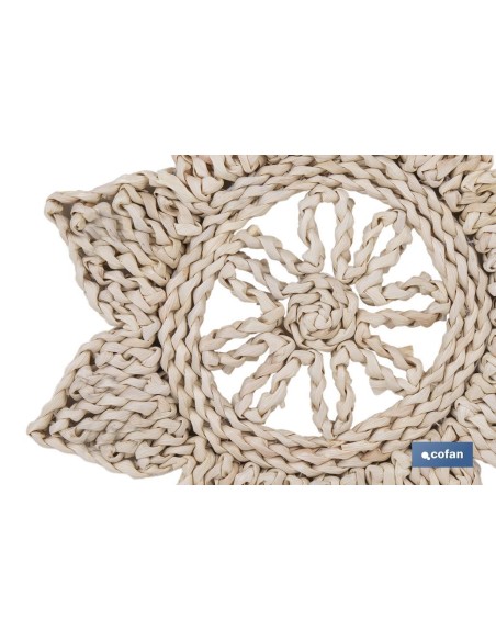 BAJOPLATO EN FORMA ESTRELLA FIBRA NATURAL MEDIDA 30 CM